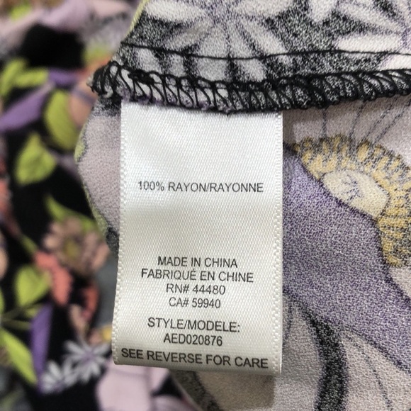 AFRM Noir Summer Bouquet Dress Size Small Black Floral Puff Sleeve Mini - Picture 6 of 10